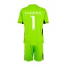 Original Trikotsatz Real Madrid Thibaut Courtois 1 Torwart Heimtrikot 2023-24 Für Kinder